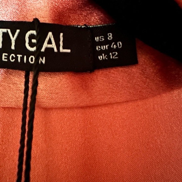 Nasty Gal Make Your Entrance Satin Wrap Maxi Dress Rose - Picture 6 of 9